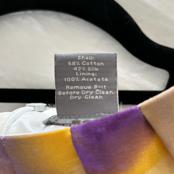 Ann Taylor Cotton/Silk Watercolor Floral Print Dress - Picture 8 of 10